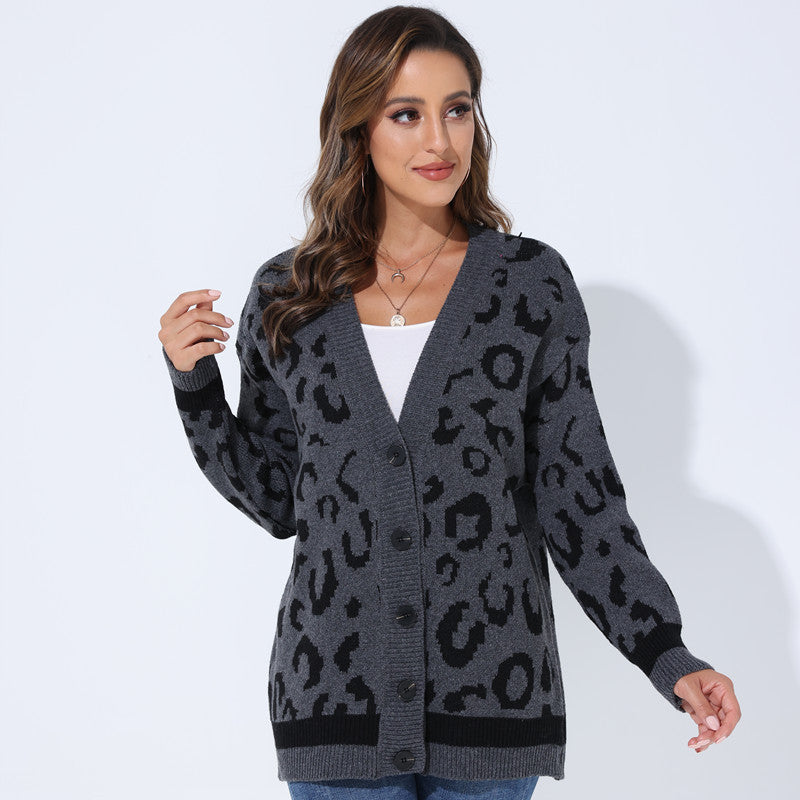 Loose Leopard Cardigan