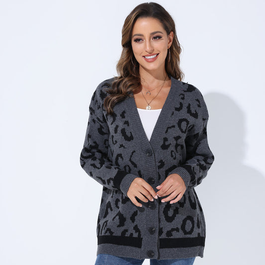 Loose Leopard Cardigan